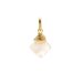 rose quartz gem faceted diamond cut, gold dipped
