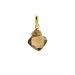 smoky quartz gem faceted diamond cut, gold dipped