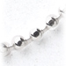 create faceted ball chain, sterling silver - 18 inches