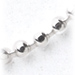 create faceted ball chain, sterling silver - 36 inches