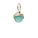 hemimorphite round gem, sterling silver