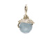 angelite round gem, sterling silver