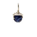 sodalite round gem, sterling silver