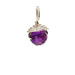 amethyst round gem, sterling silver
