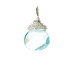 blue quartz briolette gem, sterling silver