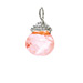 cherry quartz briolette gem, sterling silver