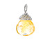 citrine briolette gem, sterling silver