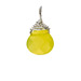 olive quartz briolette gem, sterling silver