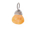 red aventurine briolette gem, sterling silver