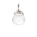 rock crystal briolette gem, sterling silver