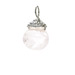 rose quartz briolette gem, sterling silver