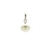 white pearl charm, sterling silver