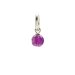 amethyst round faceted gem, sterling silver