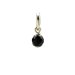 black onyx round faceted gem, sterling silver