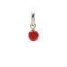 carnelian round faceted gem, sterling silver
