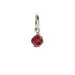 garnet round faceted gem, sterling silver