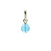 turquoise quartz round faceted gem, sterling silver