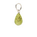green jade teardrop gem, sterling silver