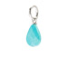 turquoise quartz teardrop gem, sterling silver