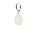 rose quartz teardrop gem, sterling silver