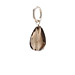 smokey quartz teardrop gem, sterling silver
