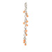 pink coral cascading gems, sterling silver