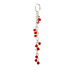 red coral cascading gems, sterling silver