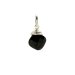 black onyx gem faceted diamond cut, sterling silver
