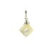 mother of pearl gem faceted diamond cut, sterling silver