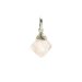 rose quartz gem faceted diamond cut, sterling silver
