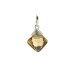 smoky quartz gem faceted diamond cut, sterling silver