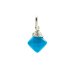 turquoise gem faceted diamond cut, sterling silver