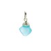 turquoise quartz gem faceted diamond cut, sterling silver