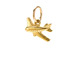 airplane charm, gold dipped
