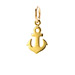 smooth anchor charm, gold dipped