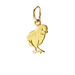 chick charm, gold dipped