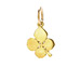 four leaf charm, gold dipped