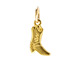 boot charm, gold dipped