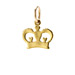heart crown charm, gold dipped