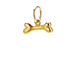 dog bone charm, gold dipped