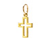 modern cross charm, gold dipped