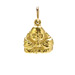 happy buddha charm, gold dipped
