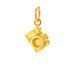 camera charm, gold dipped