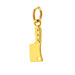 chef's knife charm, gold dipped