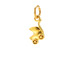 baby carriage charm, gold dipped