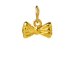 ribbon bow charm, gold dipped