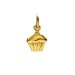 cupcake charm, gold dipped