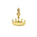 crown charm, gold dipped
