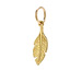 feather charm, gold dipped