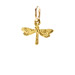 dragonfly charm, gold dipped